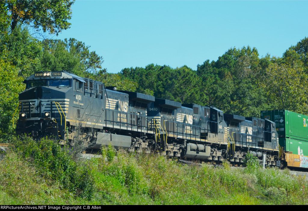 Windshield Shot of A Waiting Intermodal/Autorack Train